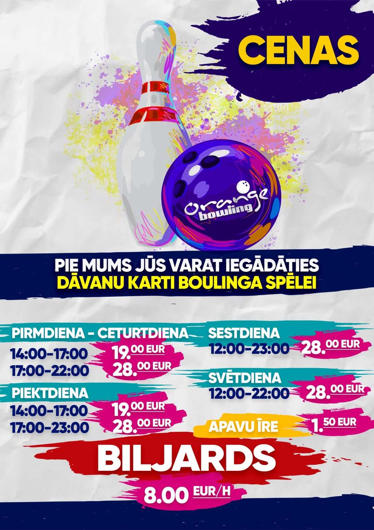 Orange boulings cenas