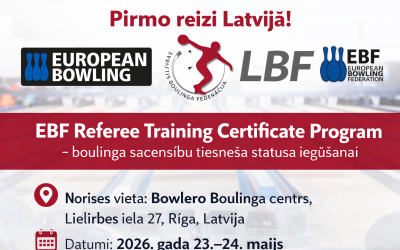 Pirmo reizi Latvijā! – kursi boulinga sacensību tiesneša statusa iegūšanai