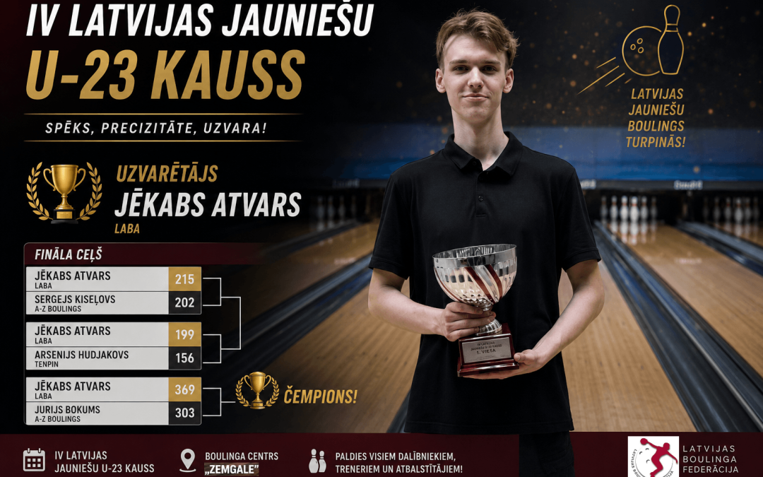 IV Latvijas Jauniešu U-23 Kausa izcīņā triumfē Jēkabs Atvars