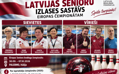 Apstiprināts Latvijas Senioru izlases sastāvs Eiropas Senioru čempionātam